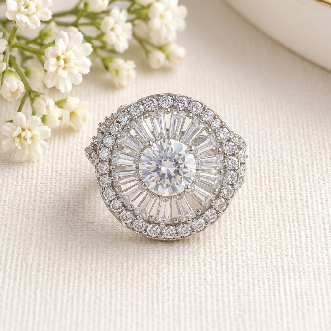 Royal Crystal Cluster Ring