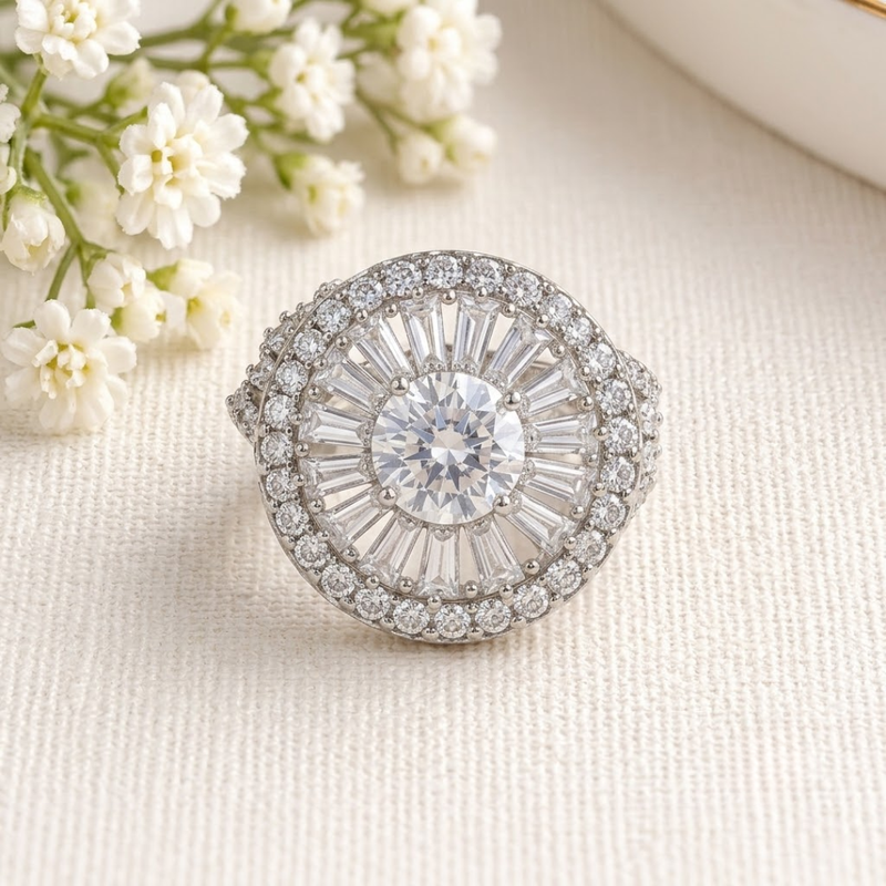Royal Crystal Cluster Ring