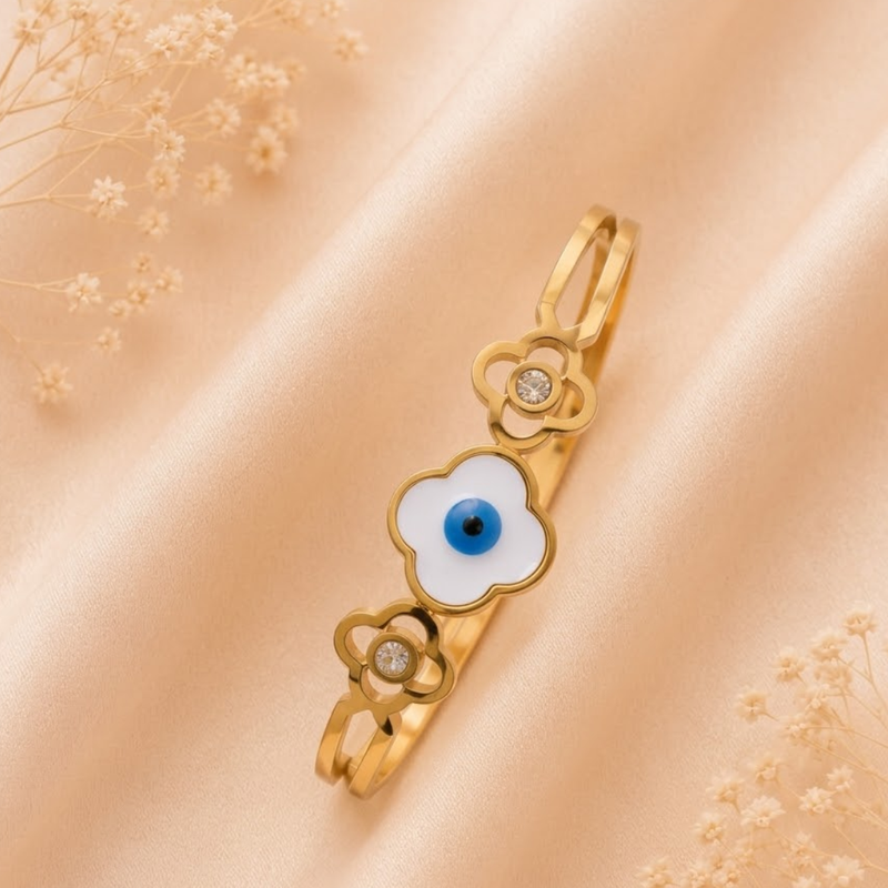 Floral Evil Eye Bracelet