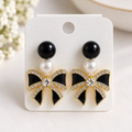 Elegant Black Korean Studs